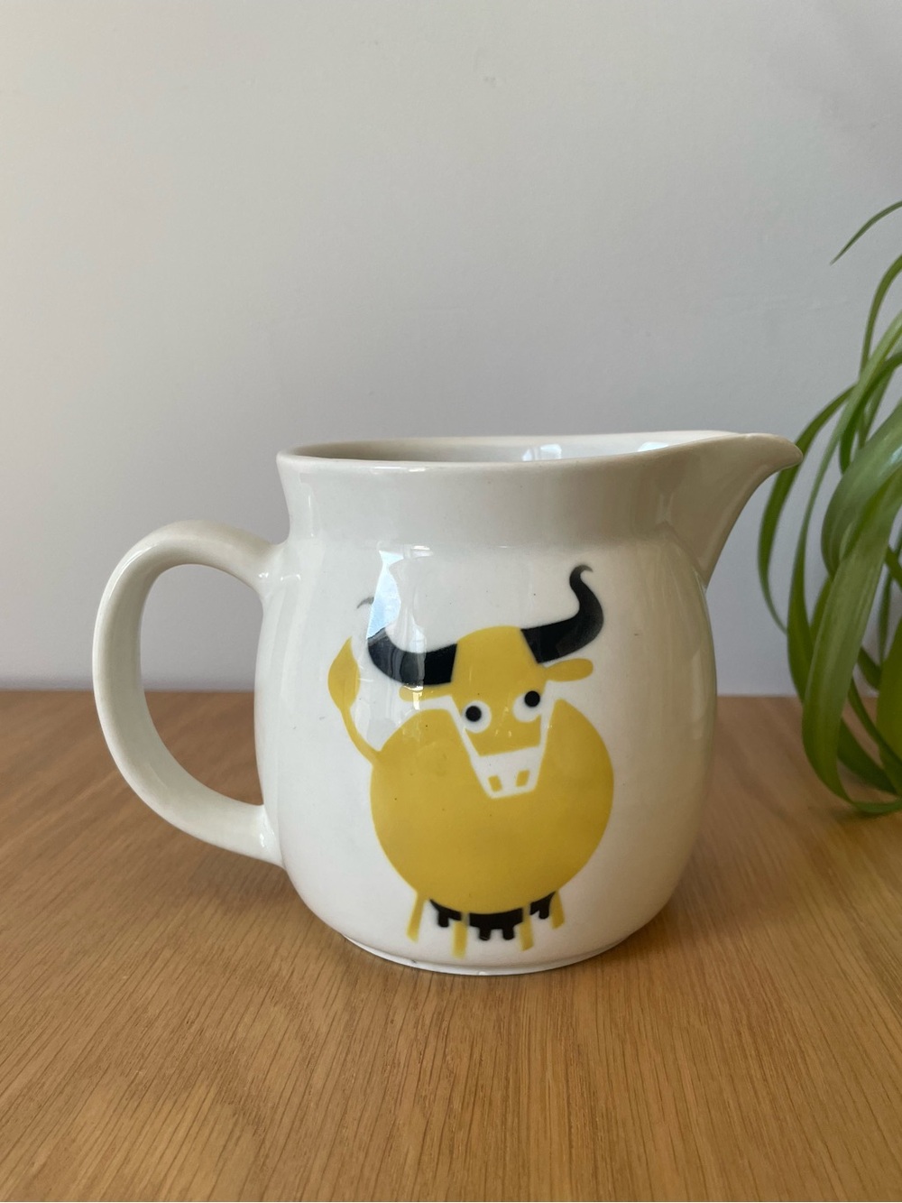 Vintage MCM Arabia Finland Heluna Longhorn Cow Pitcher Kaj Franck
